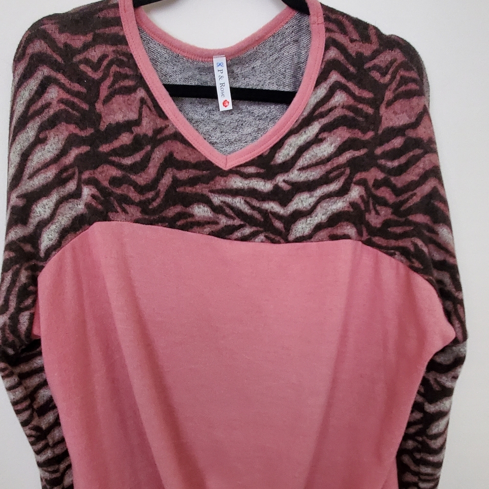 Pink Leopard Lightweight Sweater